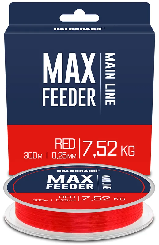 Gereduceerde Prijs Haldorádó MAX Feeder Red 0,25mm / 300m - 7,52 kg