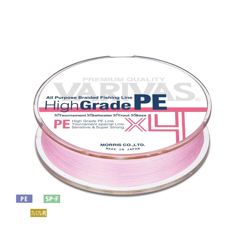Tijdelijk Beschikbaar Varivas High Grade Pe X4milky Pink 150m