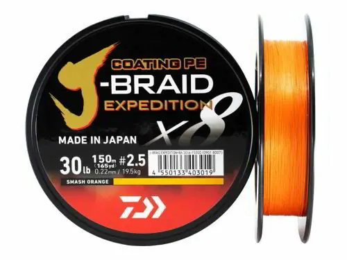 DAIWA J-Braid Exped. X8E 0.16mm-150m smash orange Koopje