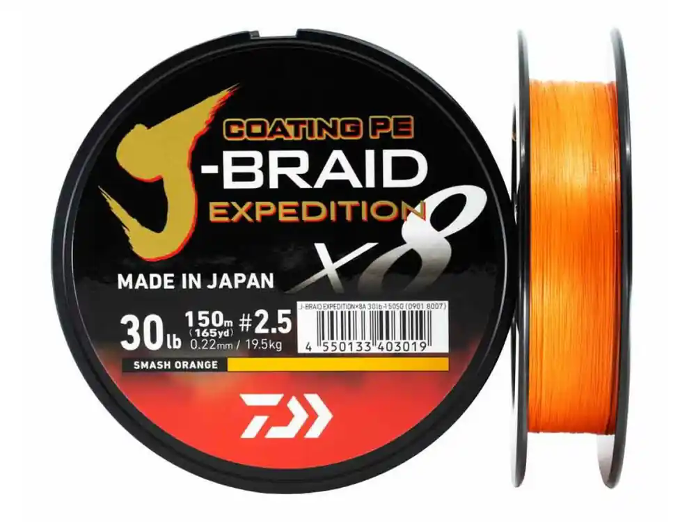 Goedkoop DAIWA J-Braid Exped. X8E 0.22mm-150m smash orange