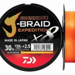 Aanbieding DAIWA J-Braid Exped. X8E 0.28mm-300m smash orange
