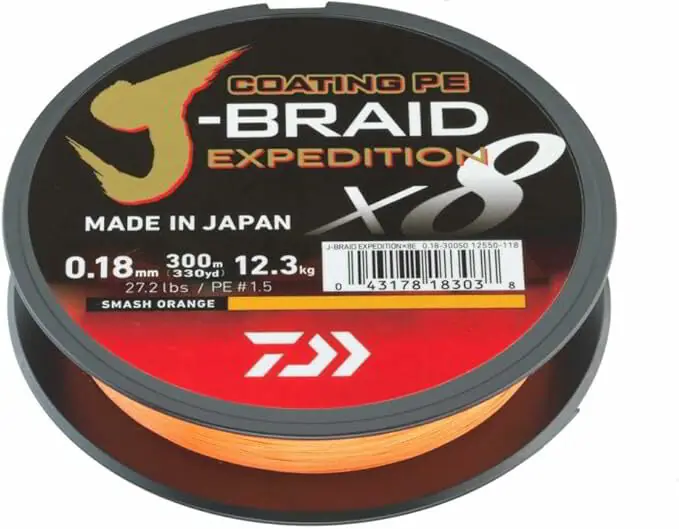 Dagaanbieding DAIWA J-Braid Exped. X8E 0.32mm-3000m smash orange
