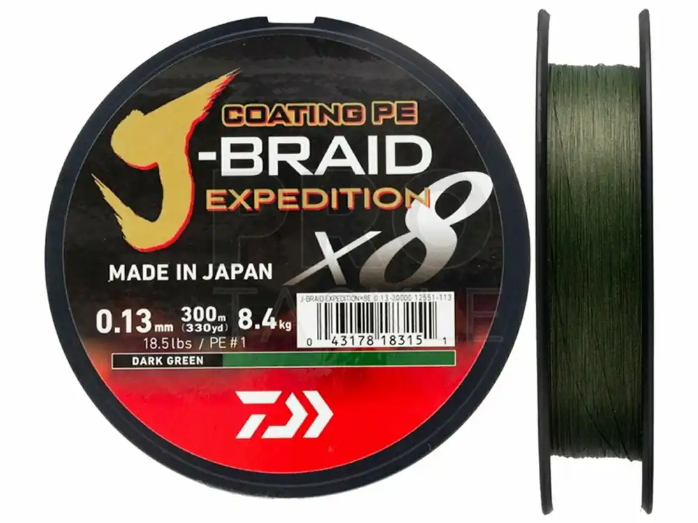 Koopje DAIWA J-Braid Exped. X8E 0.35mm-300m d. green