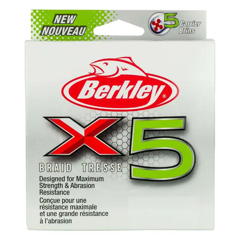 Berkley x5 Braid; 150m 164yd, 0,20mm, 20,6kg, Flame Green fonott pergető zsinór Alleen Vandaag