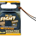 K-Karp Dyna Tex Fight Core 5m 45 lb camou zöld előkezsinór Gecertificeerd