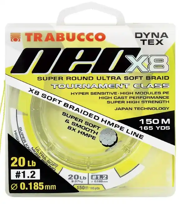 Hete Deal Trabucco Dyna-Tex Neo X8 150m 0,235mm sárga fonott zsinór