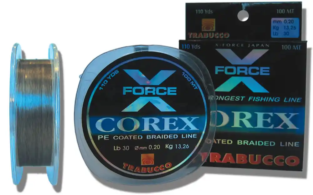 Trabucco X-Force Corex Pe Coated 100m 0,10mm fonott zsinór Premium