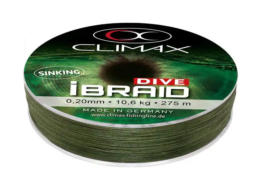 Beperkt Aanbod Climax Ibraid Dive Sinking Olive Green 275m 0.10mm 4.1kg