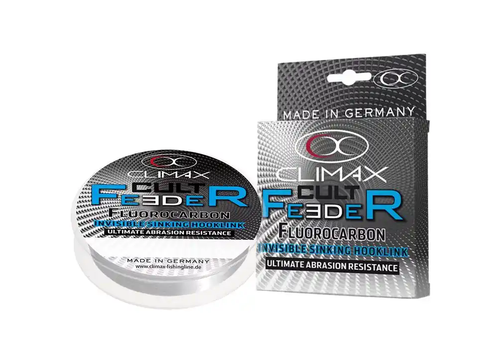Climax Cult Feeder Fluorocarbon Invisibile Hooklink 25m 0.28mm Fabrieksprijs