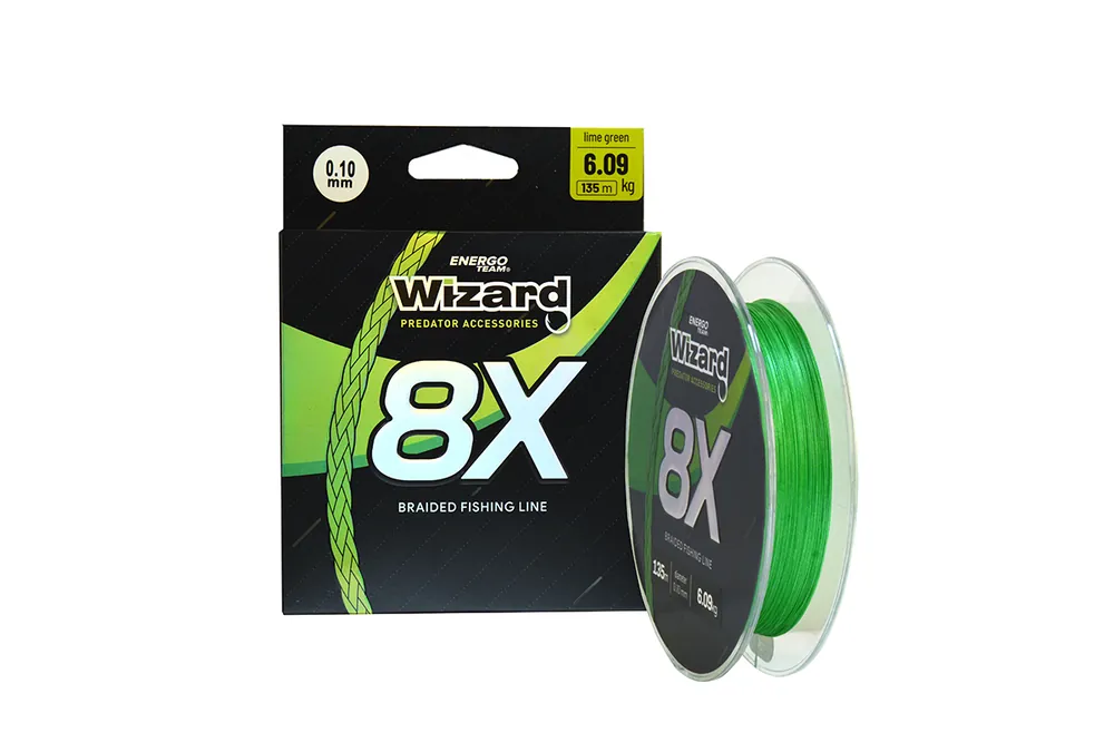 Laatste Versie Wizard 8X Fonott Zsinór Lime Green 0,10 mm 6,09Kg 135M