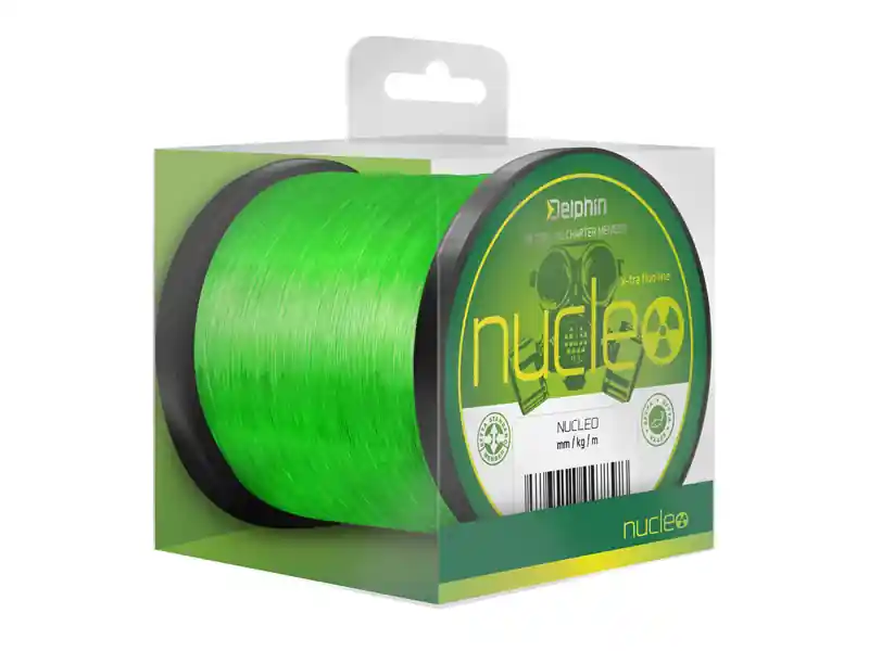 Delphin NUCLEO pontyozó horgászzsinór / fluo zöld (0,28mm 6,4kg 26000m) Finale Uitverkoop
