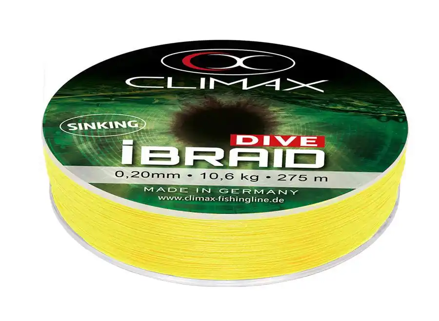 Laatste Kans Climax Ibraid Dive Sinking Fluo Yellow 275m 0.18mm 9.5kg
