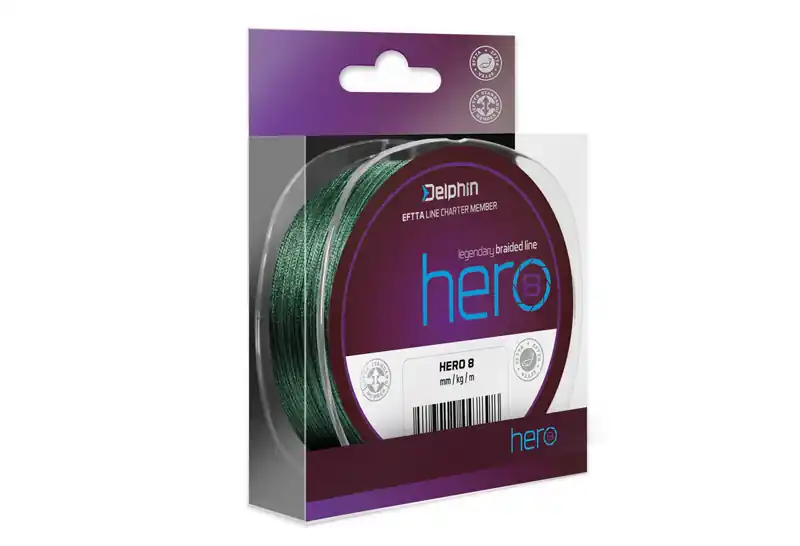 Delphin HERO 8 / zöld (0,22mm 17,7kg 1000m) Actieprijs