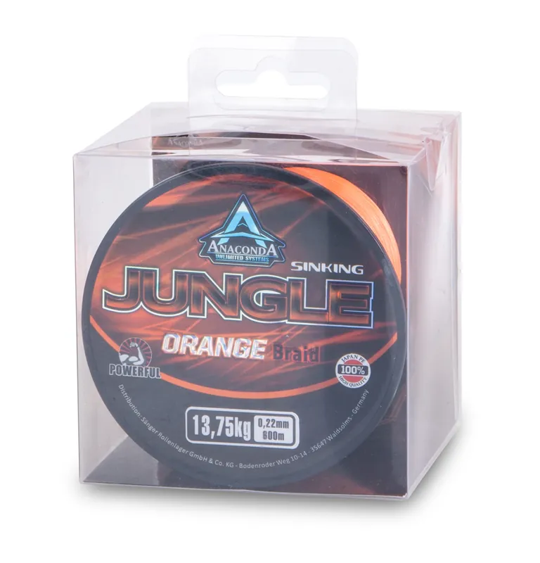 Actieprijs ANACONDA Jungle Orange Sűllyedő fonott zsinór 600m / 0,28mm/ 17,15kg