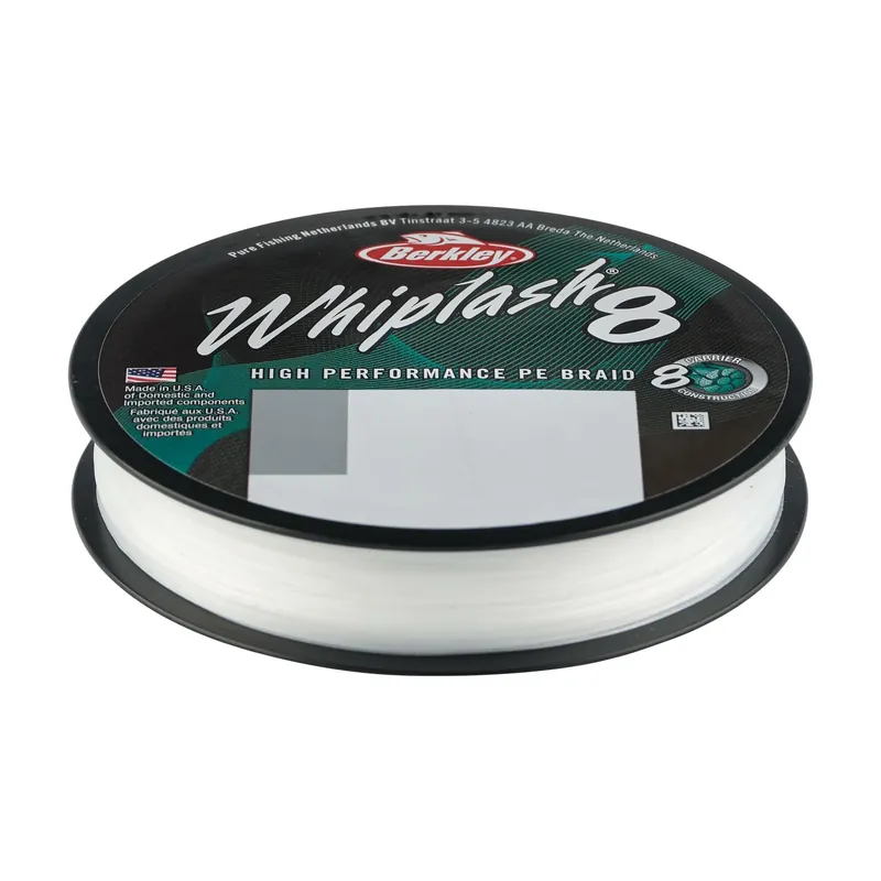 Berkley Whiplash8; 300m 330yd, 0,20mm, 27,7kg 61lb , Crystal fonott zsinór Op = Op