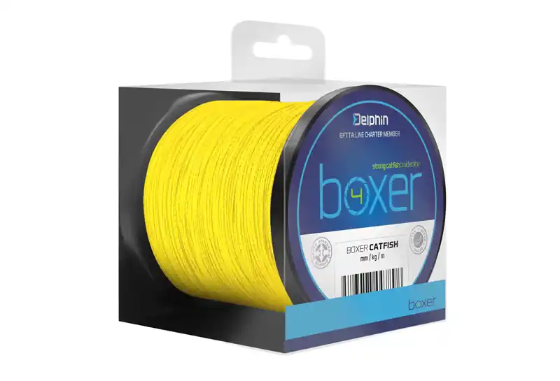 Delphin BOXER 4 harcsázó zsinór / fluo sárga (0,40mm 30,1kg 150m) Beste Prijs