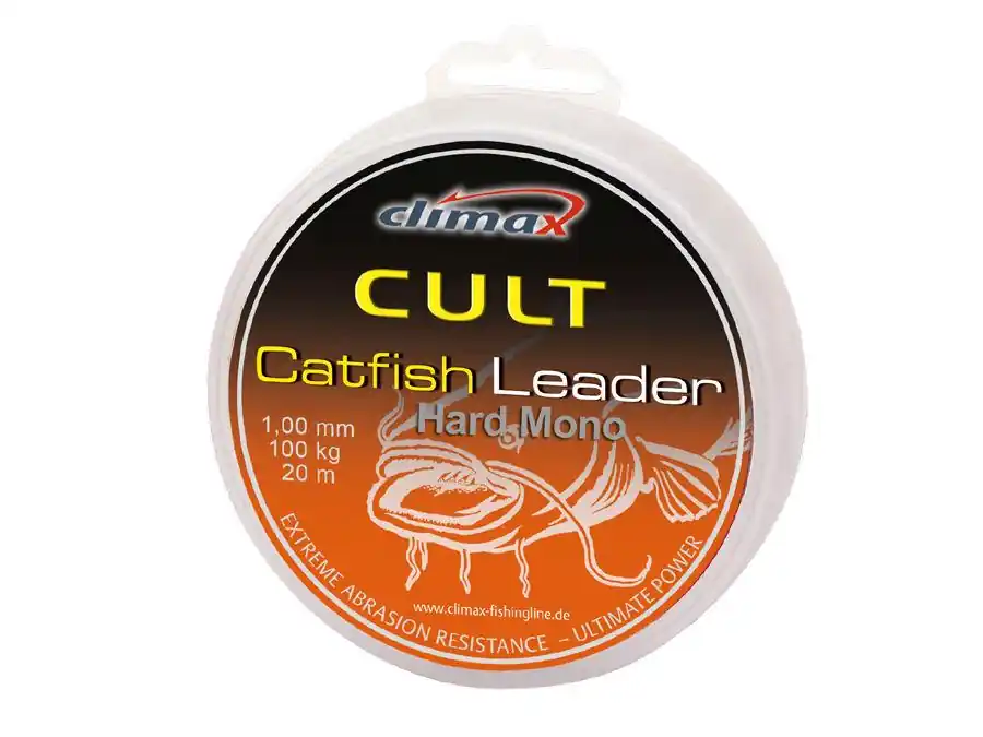 Weekendaanbieding Climax Cult Catfish Hard Mono Leader 50m 1.05mm 80kg