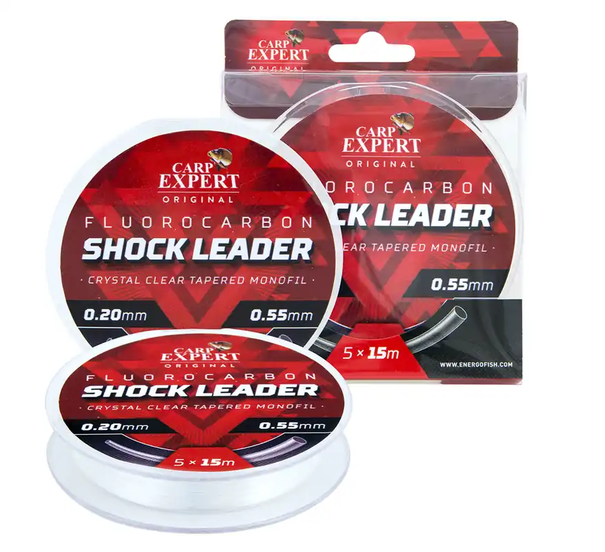Express Levering Carp Expert Fluorocarbon Shock Leader 0.20mm-0.55mm
