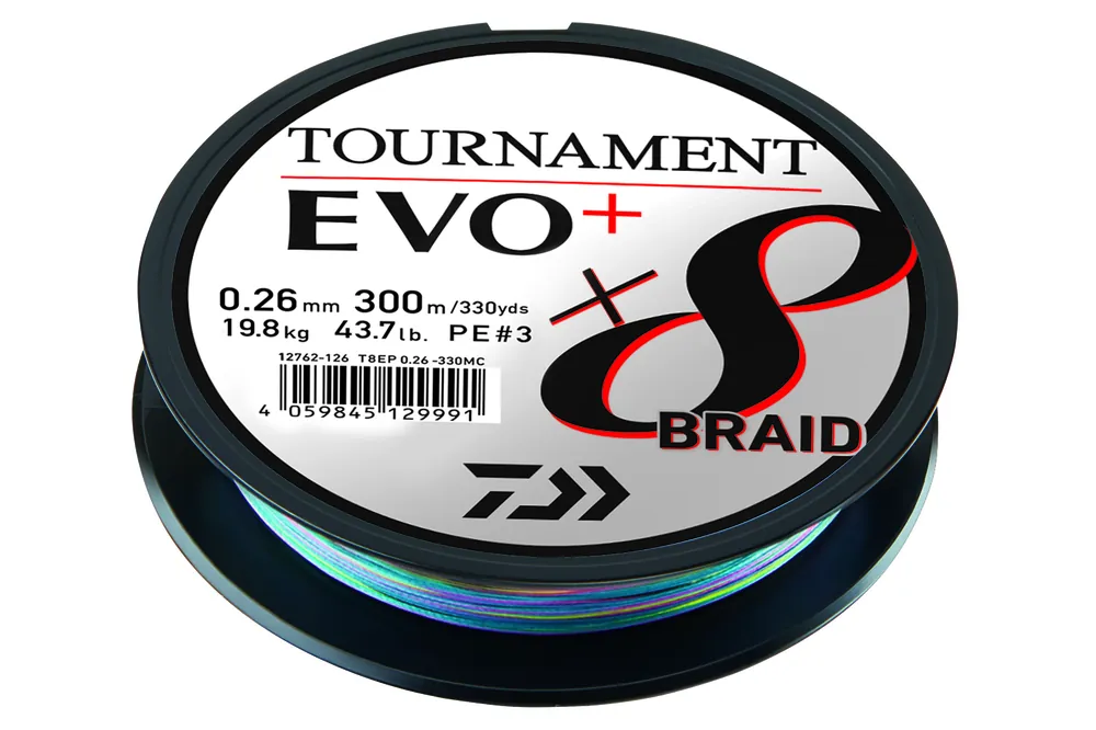 Bestseller Daiwa Tournament X8 Braid Evo+ (multi-color, 0.20mm, 18.00kg, 1000m)