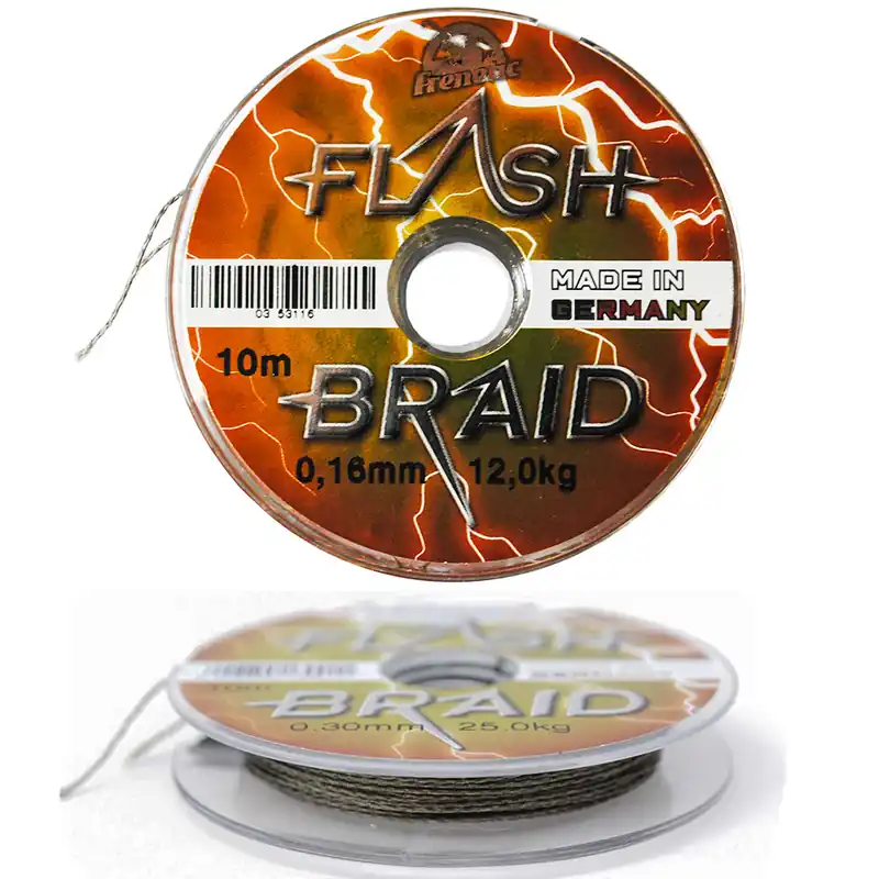 Nieuw Frenetic Flash Braid Floating előke 10m 0.20mm, 0,20mm, 16,00kg, Zöld, úszó (floating)