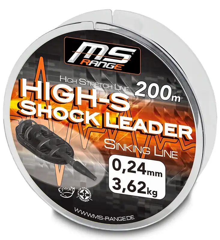 MS RANGE High-S monofil süllyedő előke zsinór / 200m Hoge Kwaliteit
