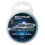 Premium Savage Gear SEMI-SOFT FC LRF 30M 0.17MM 1.86KG CLEAR fluorcarbon zsinór