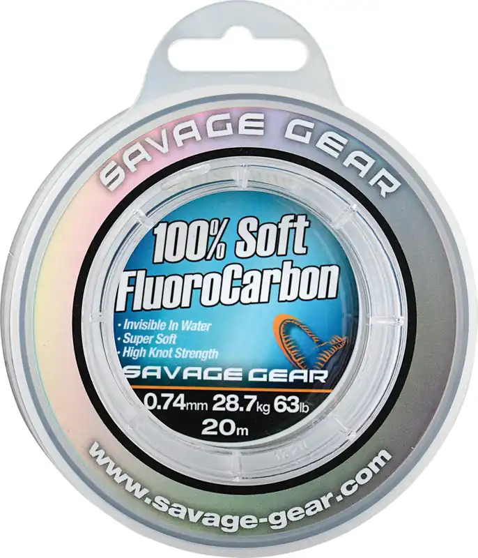 Gratis Retour Savage Gear SOFT FC 15M 1.0MM 50.5KG 111LB CLEAR fluorcarbon zsinór