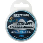 Savage Gear SEMI-SOFT FC SB 30M 0.21MM 2.70KG CLEAR fluorcarbon zsinór Gereduceerde Prijs