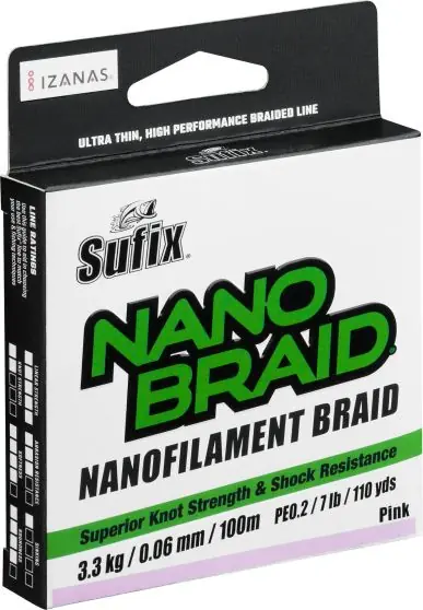 Merkproduct Sufix NANOBRAID CHARTREUSE 100M 0,08mm 3,7kg