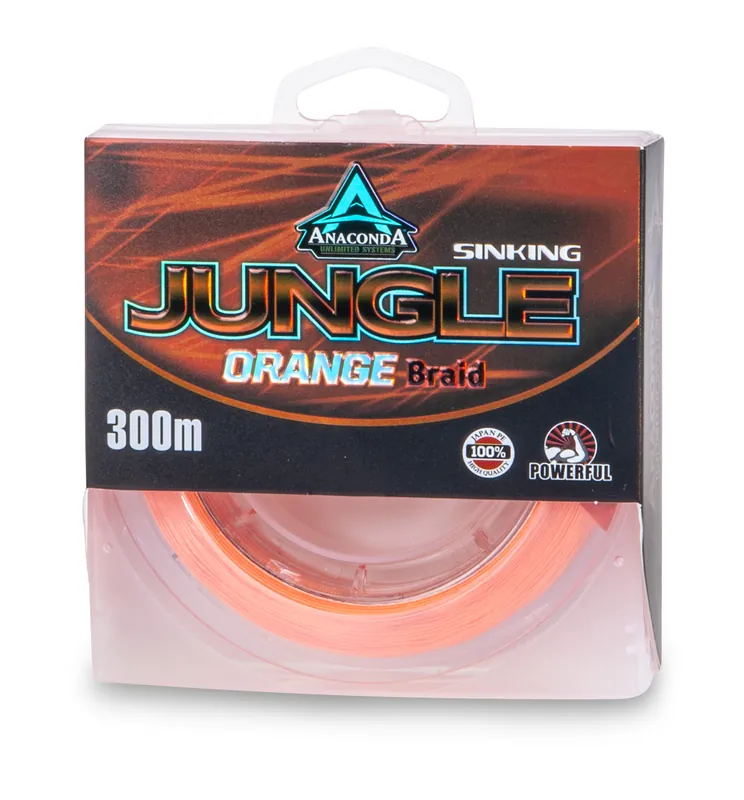 Bestel Nu ANACONDA Jungle Orange Sűllyedő fonott zsinór 300m / 0,25mm / 15,20kg