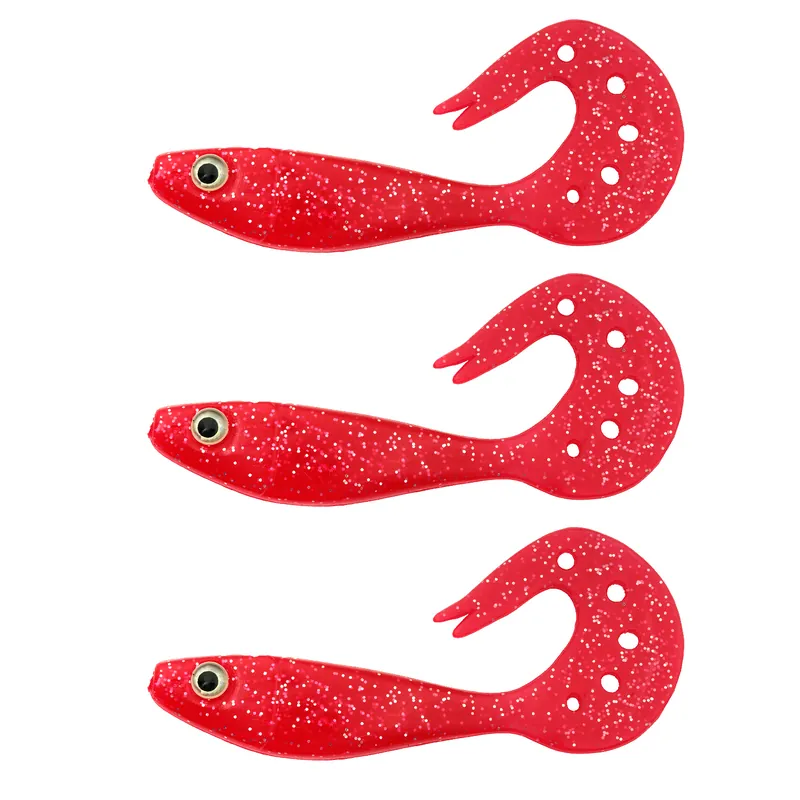 Nevis Twister Shad Vantage 9cm 3db/cs (Japanese red) Hoge Kwaliteit