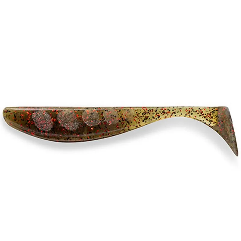 Weekendaanbieding Fishup_Wizzle Shad 2" 10Pcs.045 - Green Pumpkin/Red & Black gumihal