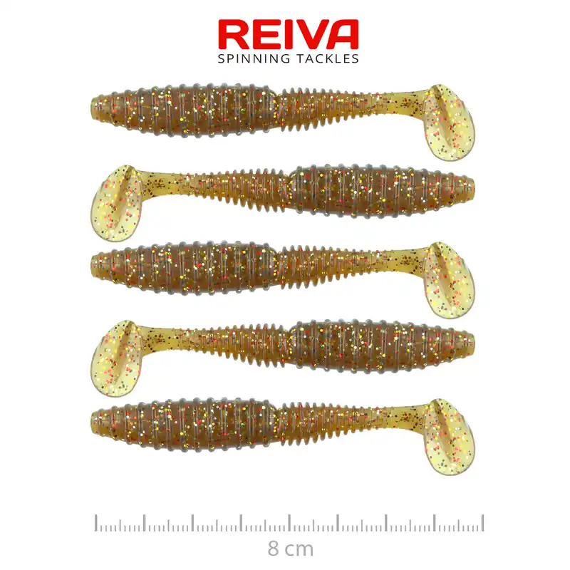 Populair Reiva Zander Power Shad 8cm 5db/cs (Crayfish)