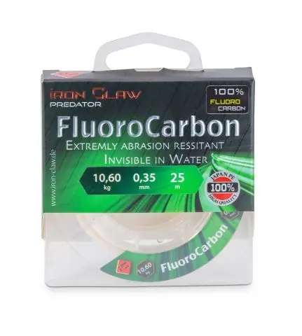 IRON CLAW 100% Fluorocarbon 25m / 0,28mm /6,25Kg /Japán PE Aanbieding