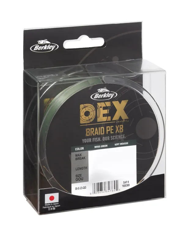 Berkley DEX x8 PE .10mm 300m 7.9kg MG fonott pergető zsinór Rechtstreeks Van De Fabrikant