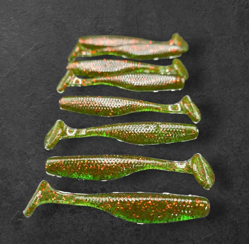 Seizoensaanbieding Alpha Tackle Paddleworm Watermelon / 7cm / 1db