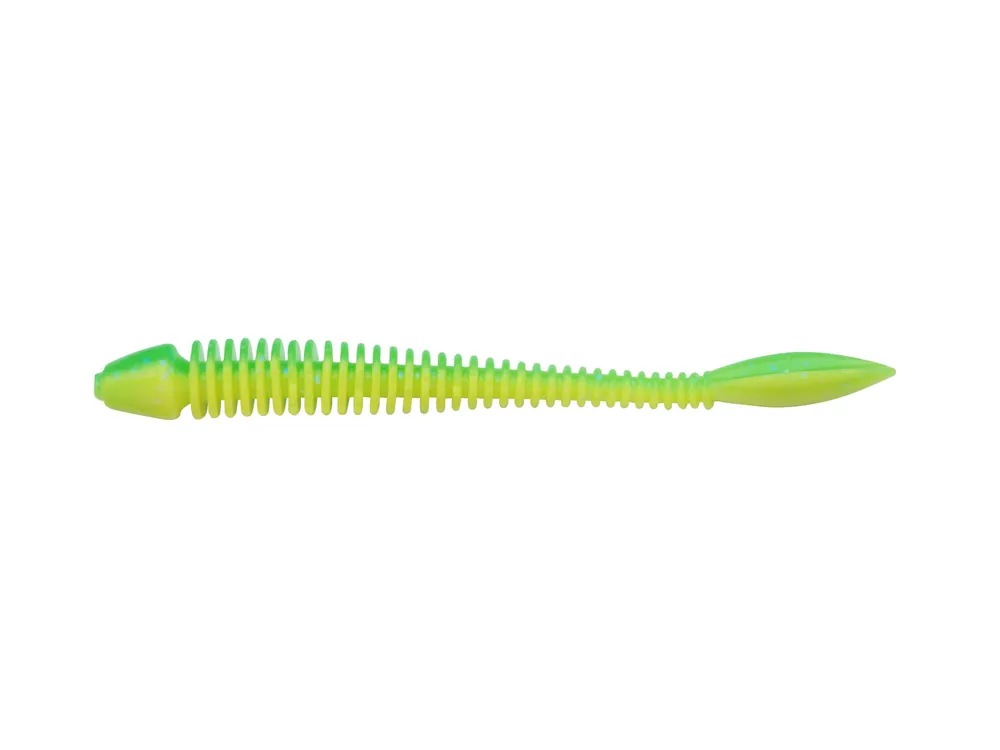 Koop Online Berkley PowerBait PWRBT PWR Flail 90mm Sprng Grn/Snsne Ylw gumihal