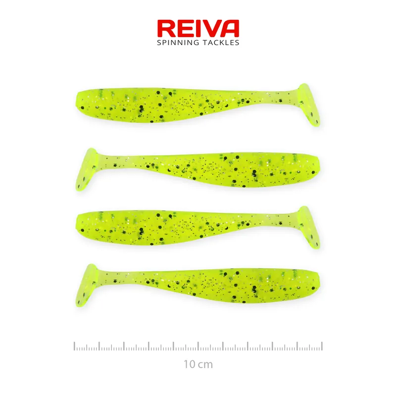Reiva Flash Shad 10cm 4db/cs (Poppy green) Veilige Betaling