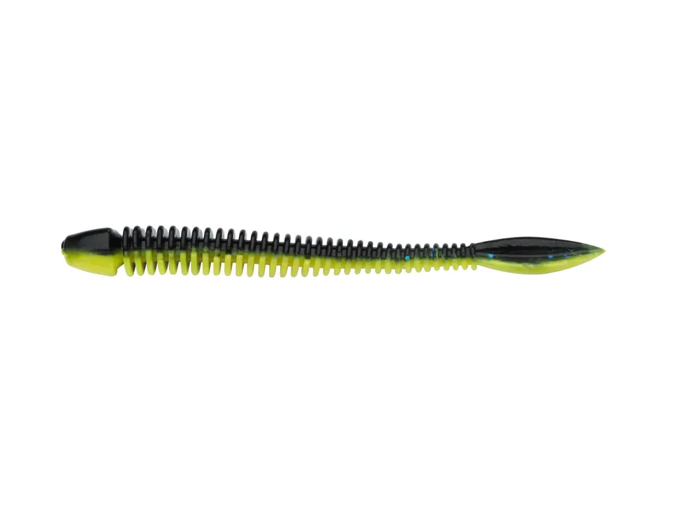 Laatste Versie Berkley PowerBait PWRBT PWR Flail 90mm Black/Snsne Ylw gumihal