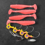 Betrouwbaar Alpha Tackle Paddleworm Flou Pink 10g jig / 7cm / 1db