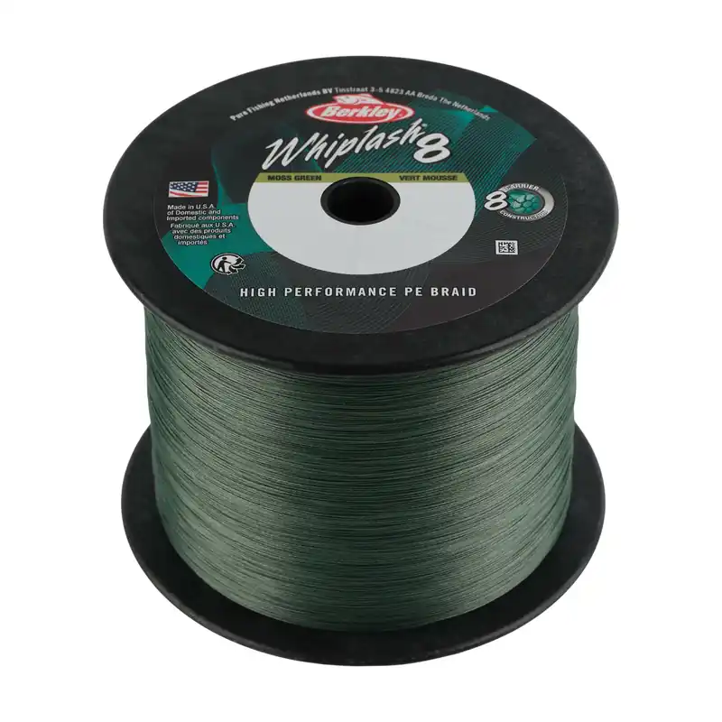 Berkley Whiplash8; 2000m 2188yd, 0,18mm, 23,3kg 51lb , Moss Green fonott pergető zsinór Uitverkoop