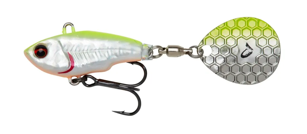 Savage Gear FAT TAIL SPIN 6.5CM 16G S LEMON B FLASH műcsali Actieprijs