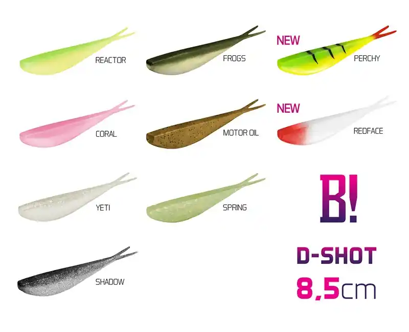 Delphin BOMB! Gumihal D-SHOT / 5db (8,5cm/Reactor) Seizoensaanbieding