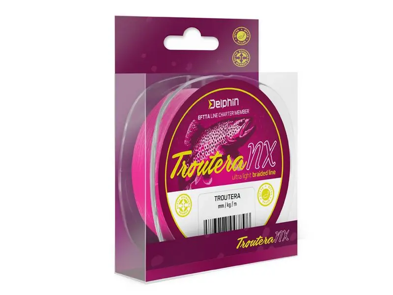 Gereduceerde Prijs Delphin TROUTERA NX / rózsaszín (0,065mm 2,6kg 135m)