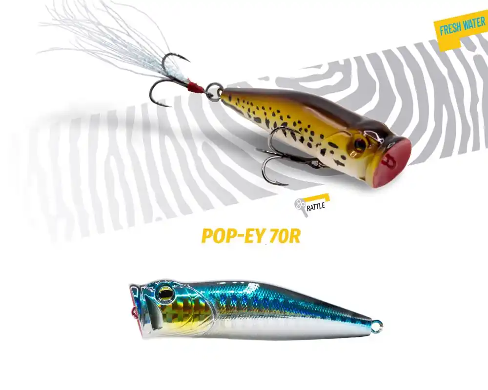 Finale Uitverkoop Herakles Popper Pop-Ey 70 R 7cm 19.5g Acciuga