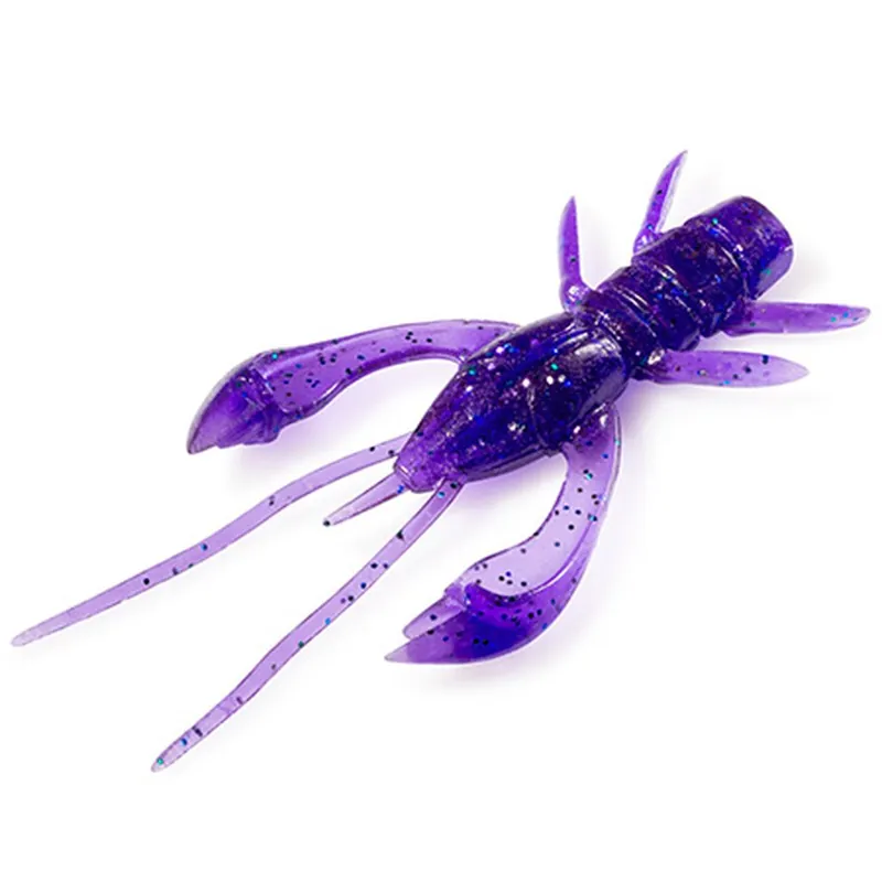 Dagaanbieding FISHUP Real Craw 1.5" (10pcs.), 060 - Dark Violet/Peacock & Silver