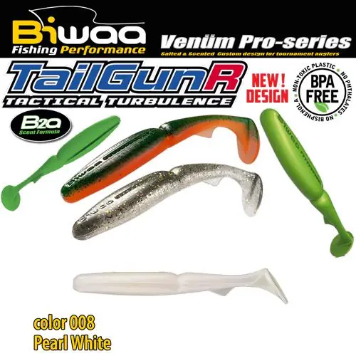 Biwaa Tailgunr 2.5" 6.5cm 008 Pearl White gumihal Lage Kosten