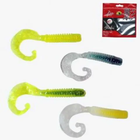 FRENETIC TWISTER, Zöld / áttetsztő, 7,5cm, 5db/csomag gumihal Veilige Betaling