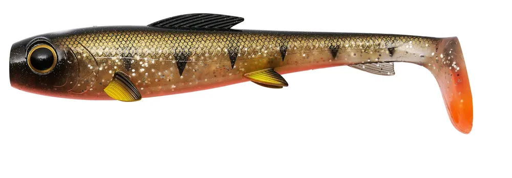 Beperkte Voorraad Abu Garcia Svartzonker SZ McPike 25cm 131g 2 Darab Yellow Fin Perch gumihal