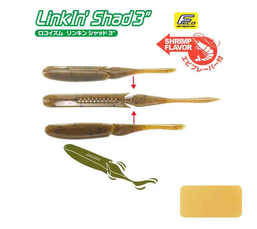 Tiemco Linkin Shad 3" 7.6cm Color 231Ns gumihal Fabrieksprijs